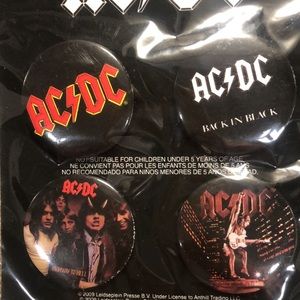 AC/DC | Accessories | Acdc Back In Black Buttons | Poshmark